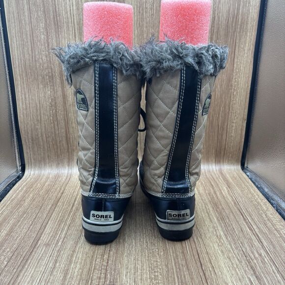 Sorel Women's Tofino Cate Boots Quilted Faux Fur Winter Snow NL1937 Brown US 8.5 - Picture 4 of 9